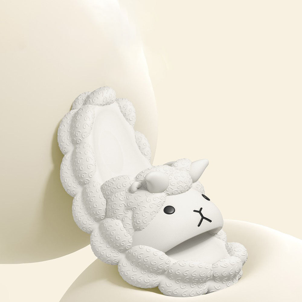 Cute Cartoon Sheep Women Slides, Super Soft Non‑Slip Odor‑Resistant Silent Summer Slippers for Indoor Bathroom Home Outdoor Wear