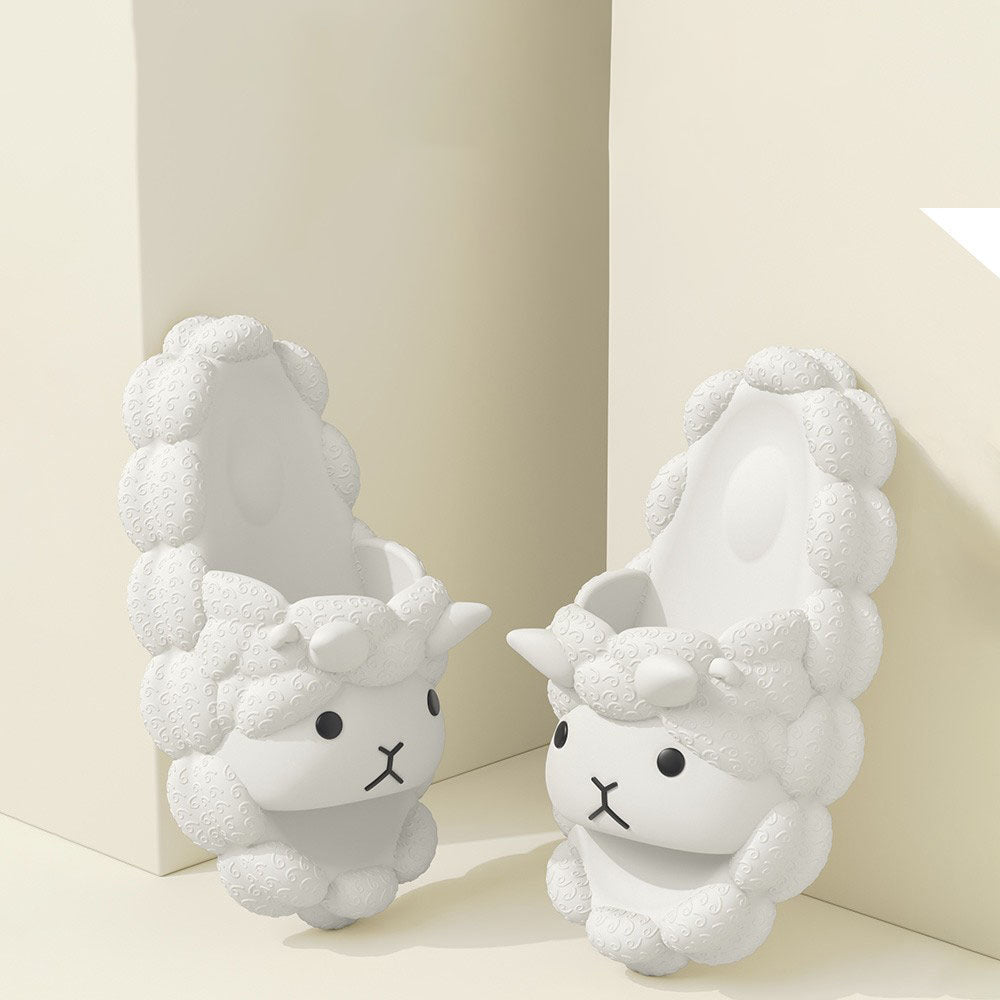 Cute Cartoon Sheep Women Slides, Super Soft Non‑Slip Odor‑Resistant Silent Summer Slippers for Indoor Bathroom Home Outdoor Wear