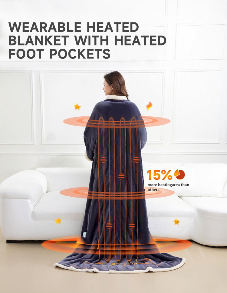 Dual Sided Flannel Electric Under Blanket | Adjustable Temperature Control, Non-Slip Backing, Detachable Cord Machine Washable Heated Mattress Pad, Queen King & Multi Sizes Winter Bed Warmer for Bedroom