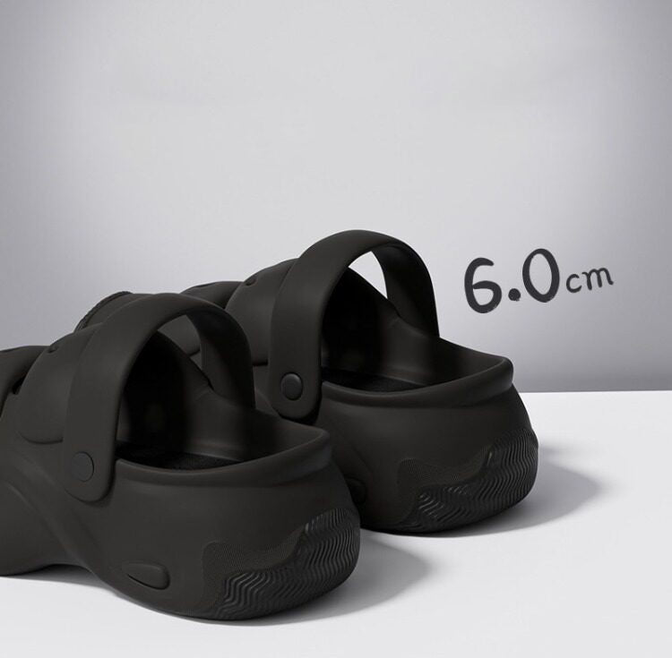 Women Platform Clogs, 2‑Way Wear Thick Sole Cloud Slides, Elevated Non‑Slip Summer Beach Outdoor Garden Shoes