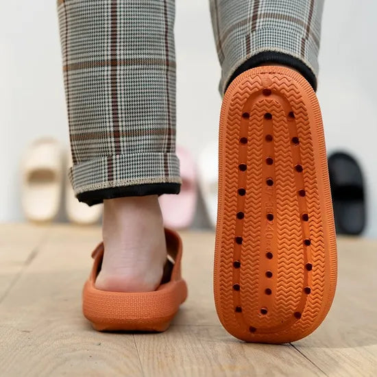 Geometric Adjustable-Strap EVA Platform Slides, Monochrome Open-Toe Slippers, EU Sizes 35-45