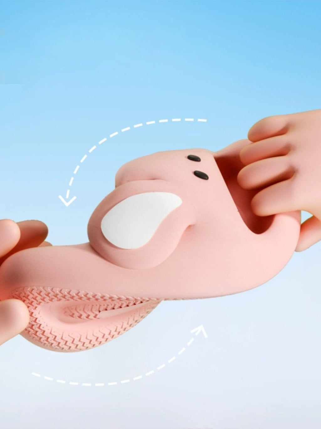 Cute Cartoon Bunny Kids Slides, Soft Non‑Slip Open‑Toe Summer Slippers for Little Girls Boys Indoor Home Wear