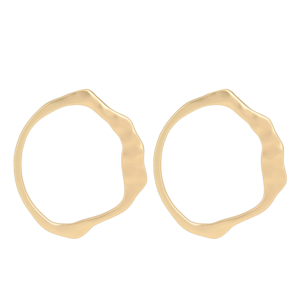 Gold-tone geometric earrings by Yoshan, detail view 6