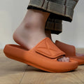 Geometric Adjustable-Strap EVA Platform Slides, Monochrome Open-Toe Slippers, EU Sizes 35-45