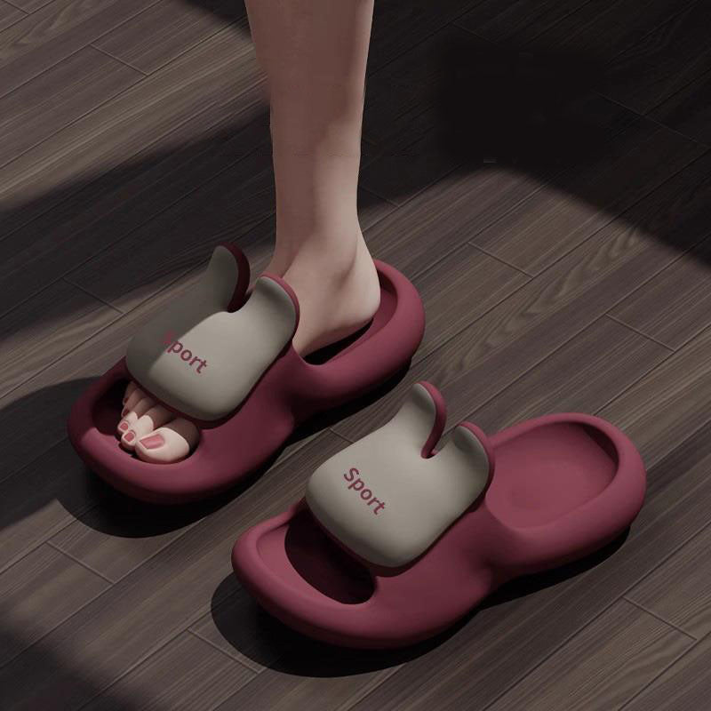 Women’s Cute Bunny EVA Cloud Slides, Super Soft Non‑Slip Open‑Toe Slippers for Home Bathroom Summer Indoor Use