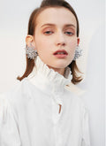 Crystal floral drop earrings by Yoshan