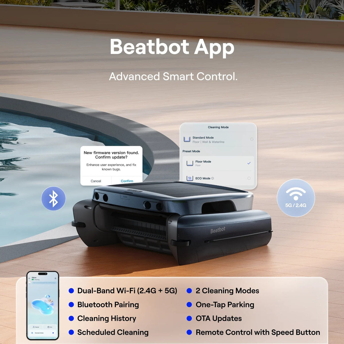 Beatbot iSkim Robotic Pool Skimmer for Inground and Above Ground Home Swimming Pools