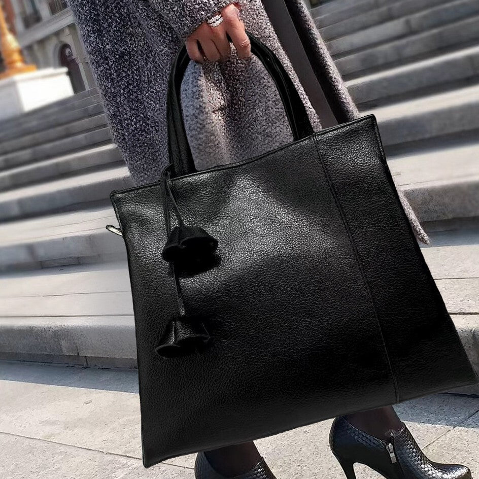 Women's Large-Capacity Commute Office Workwear Retro Tote Bag Shoulder Crossbody Purse Work and Travel School