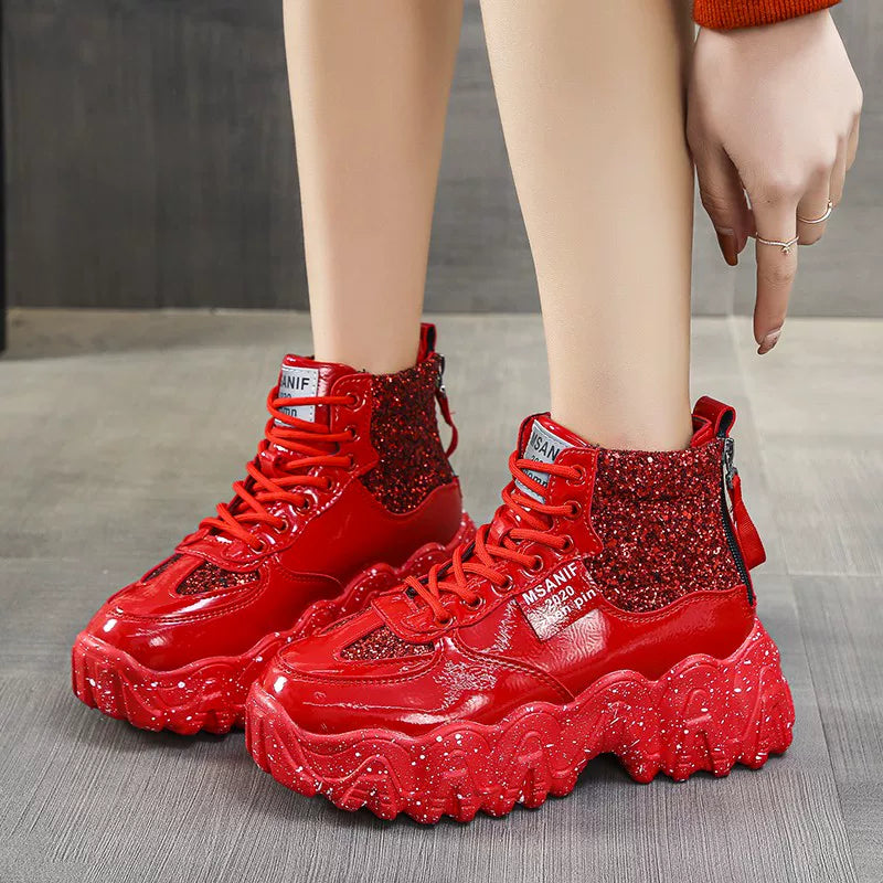 All Red (Mid-Top Fleece-Lined) / 40 Standard Size