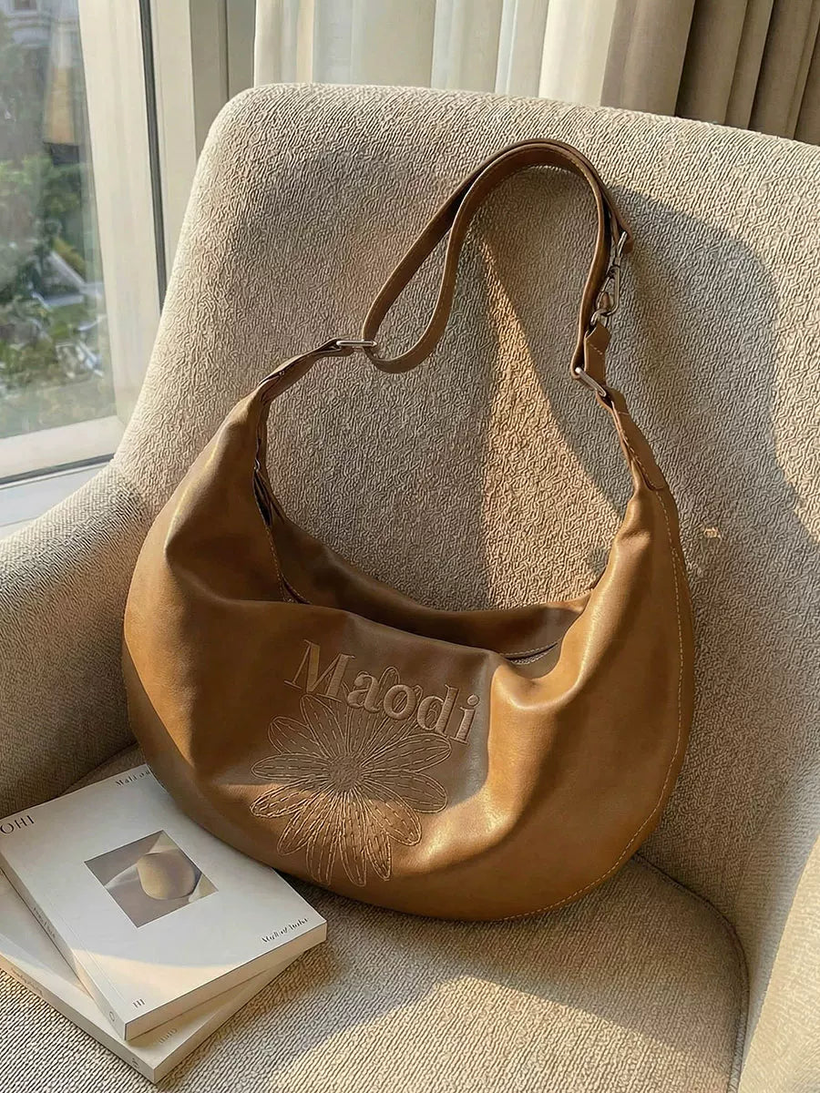Women's Spring Summer Retro Dumpling Bag Soft Crossbody Purse Work Travel Everyday Purse Everyday Fashion Style for Women