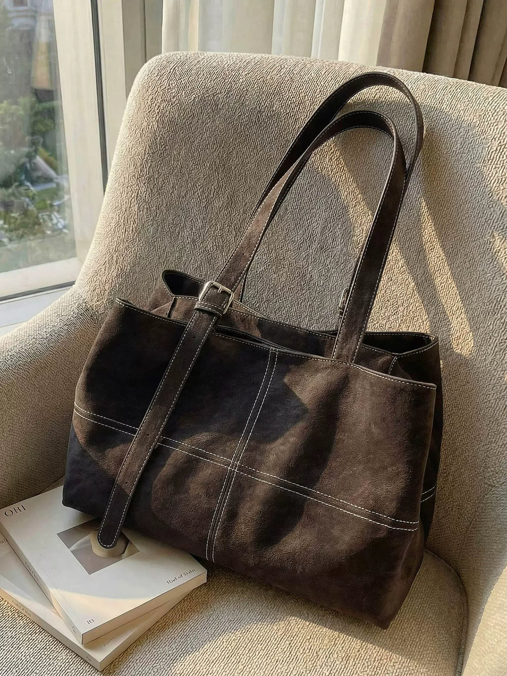 Women's Large-capacity Winter Office Workwear Relaxed Retro Tote Bag Shoulder Crossbody Purse Work Travel Everyday Purse