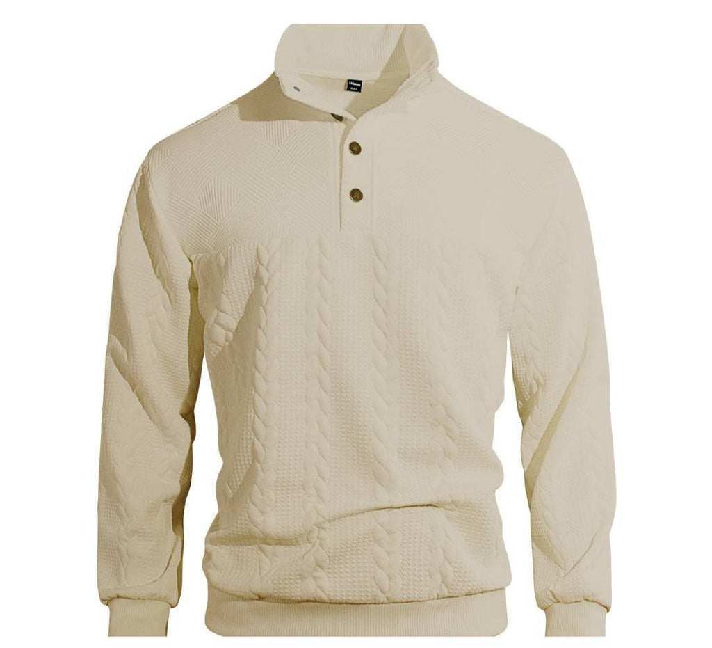 Men's Mandarin Collar Oversized Long Sleeve Casual Hoodie Sweatshirt Pullover Travel