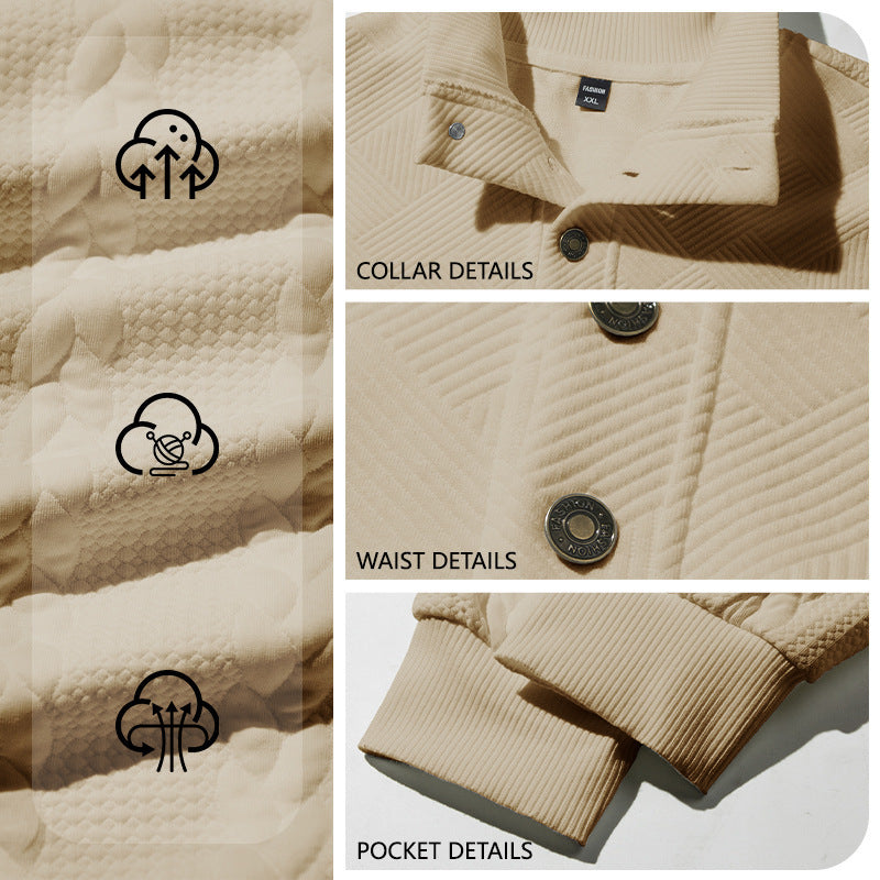 Men's Mandarin Collar Oversized Long Sleeve Casual Hoodie Sweatshirt Pullover Travel