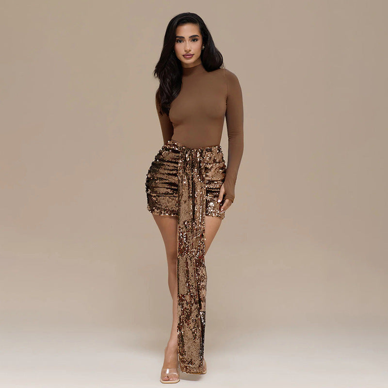 Women's Glitter Winter Slim-Fit Two-Piece Set for Office Workwear Wedding Guest Business Casual Travel Weekend At Home