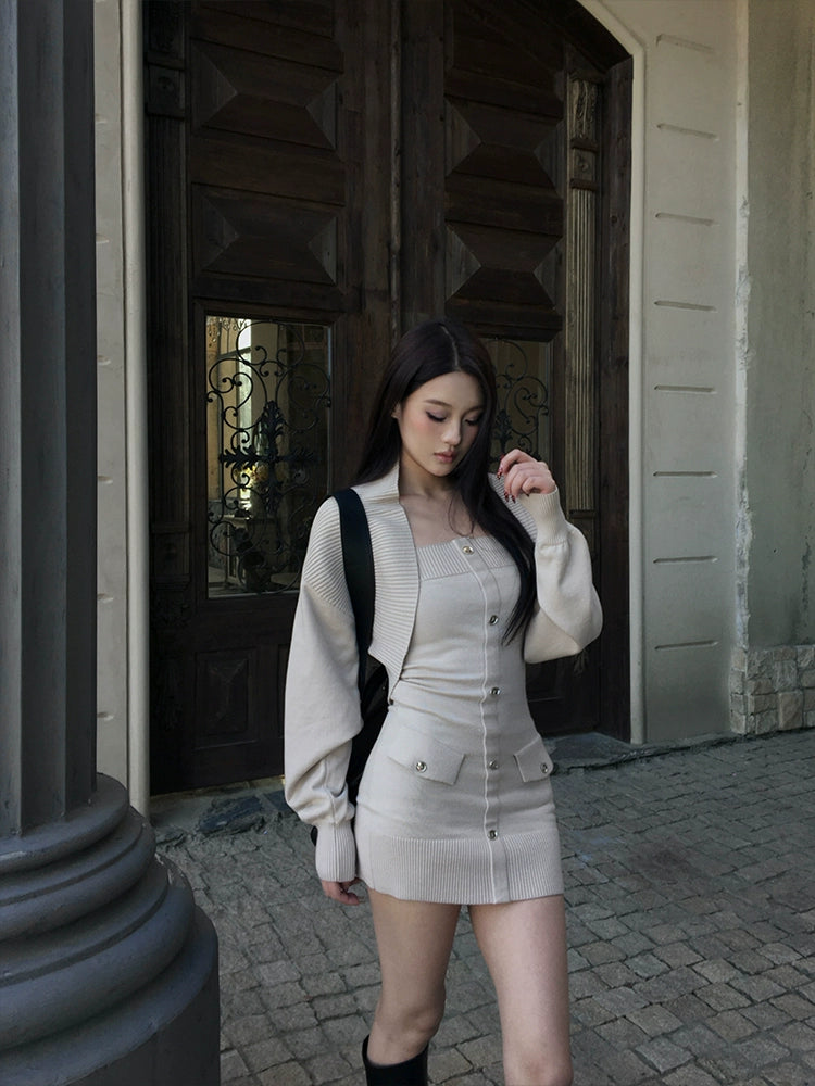 Women's Lapel Slim-fit Cardigan Relaxed Fit Knit Outerwear for Office Outfits Everyday Work Slimming Date Night Fall Winter