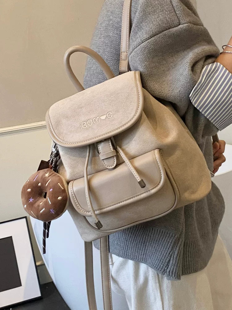 Women's Fall Winter Retro Backpack Travel School Bag and Office Work Weekend Date Night