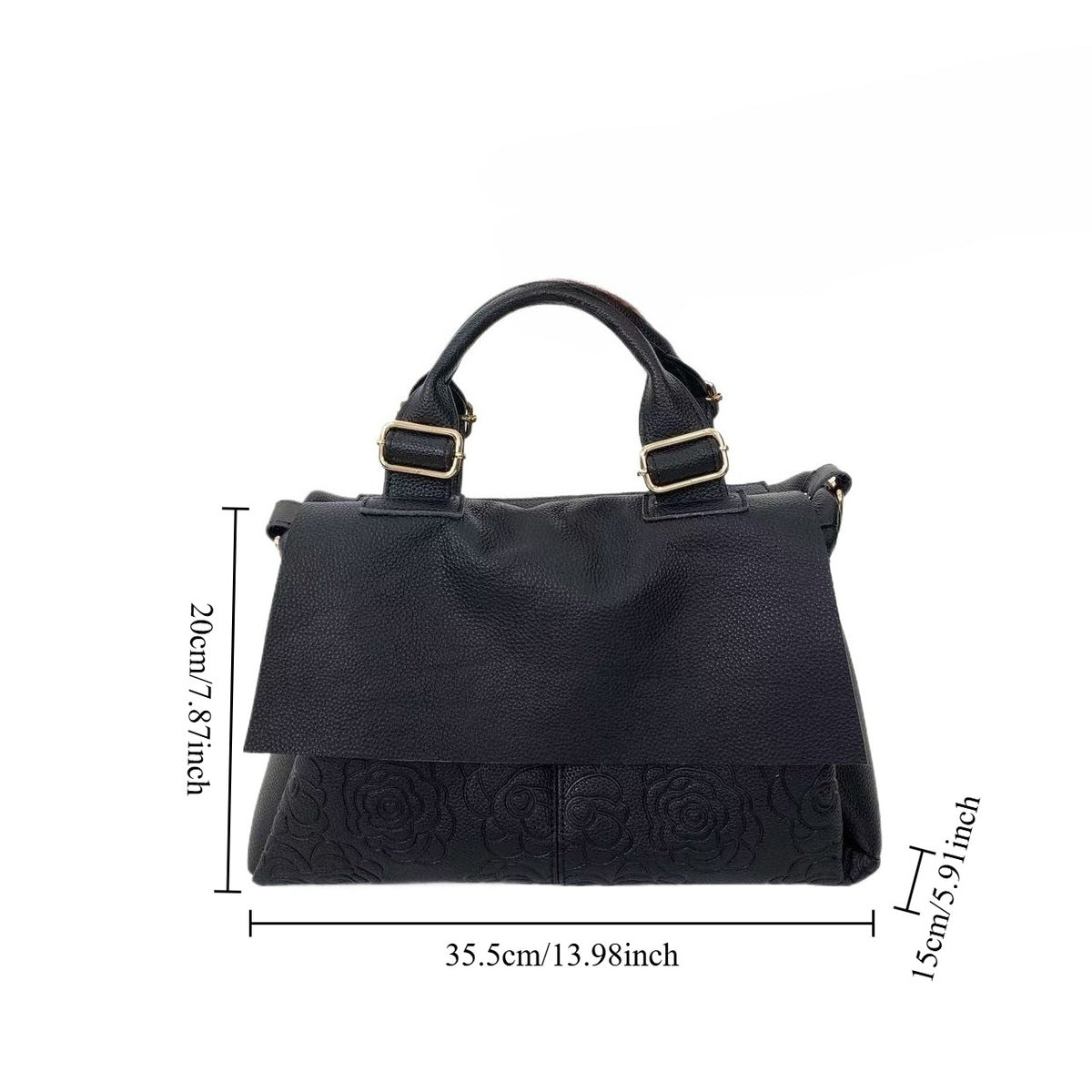 Women's Large-Capacity Leather Retro Tote Bag Shoulder Crossbody Purse Work and Travel Office