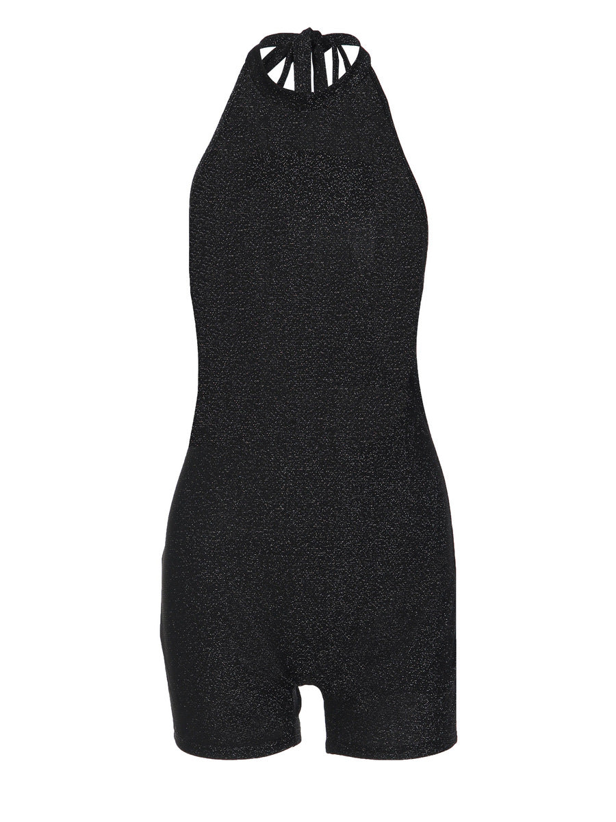 Women's Streetwear Slim-fit Open-back Jumpsuit Sleeveless Overall Romper for Office Outfits Date Night Wedding Guest Versatile Casual Wear Weekend