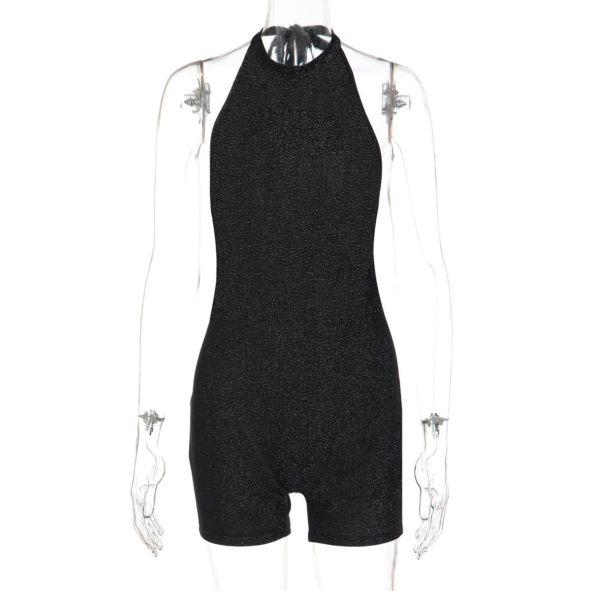 Women's Streetwear Slim-fit Open-back Jumpsuit Sleeveless Overall Romper for Office Outfits Date Night Wedding Guest Versatile Casual Wear Weekend