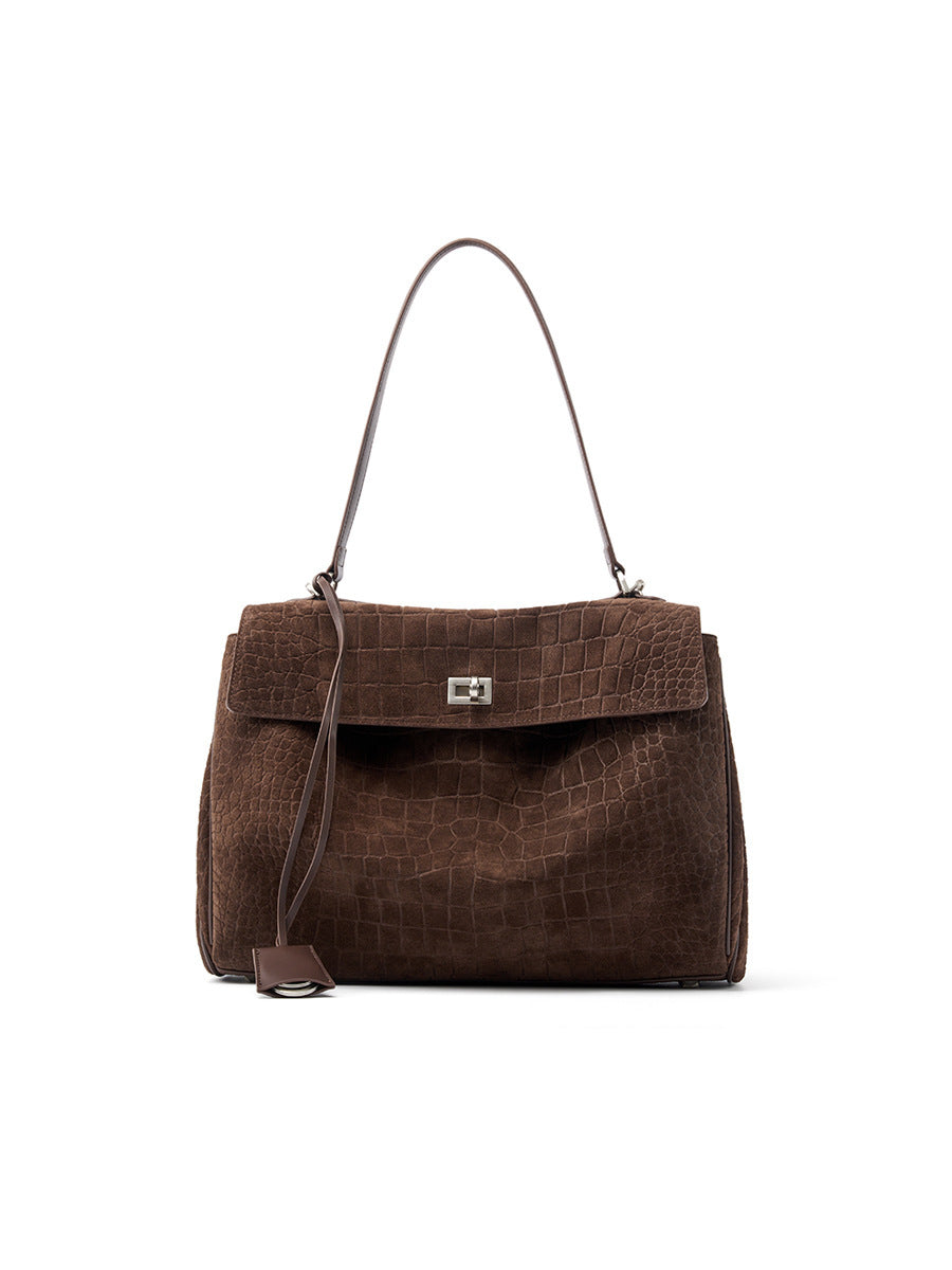 Women's Large-capacity Commute Office Workwear Retro Tote Bag Shoulder Crossbody Purse Premium Work and Travel School