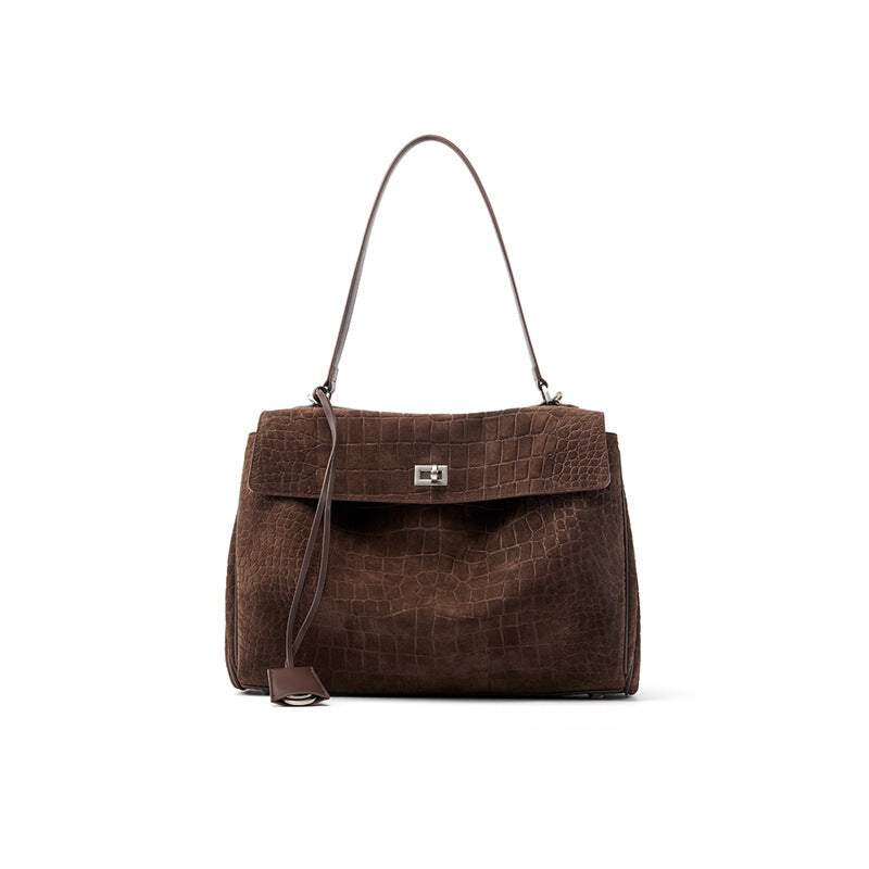 Women's Large-capacity Commute Office Workwear Retro Tote Bag Shoulder Crossbody Purse Premium Work and Travel School