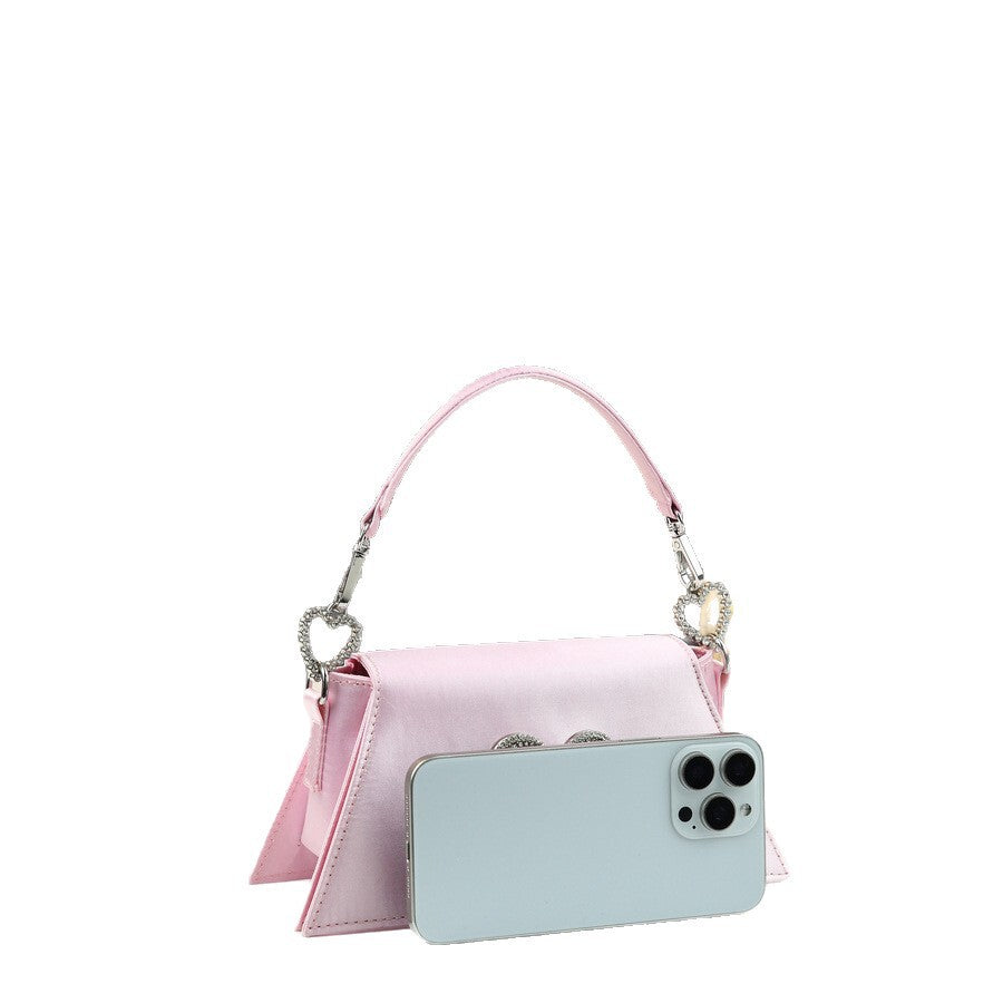 Women's Heart Crystal Korean-Style Boston Bag Hobo for Everyday Use Travel Work Wear Office School