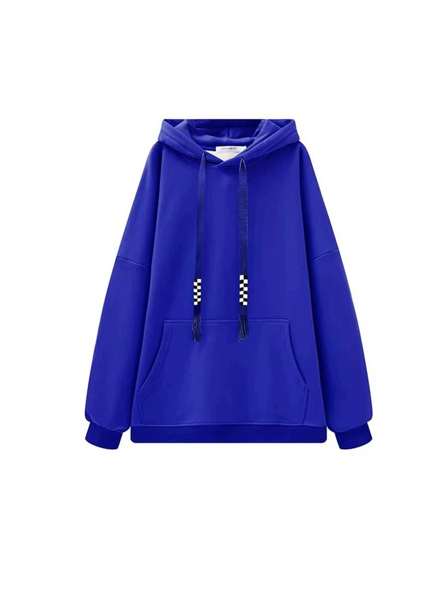 Women's Longline Fleece-Lined Plus Size Oversized Midi Hoodie Sweatshirt for Casual Streetwear Fall Travel and Weekend Everyday Date Night