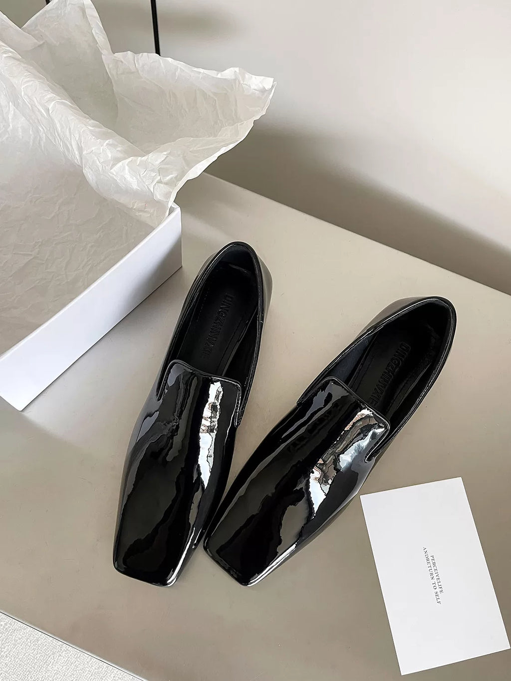 Leather Square Toe British-style Oxfords for Women