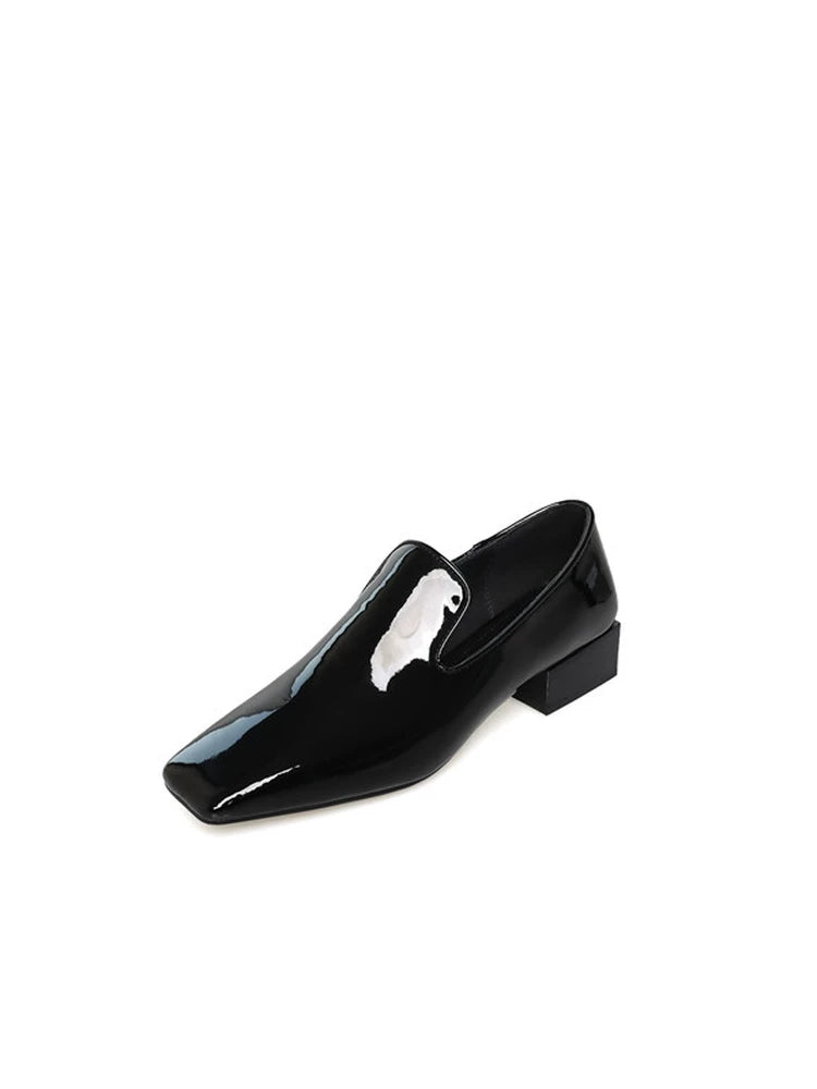 Leather Square Toe British-style Oxfords for Women