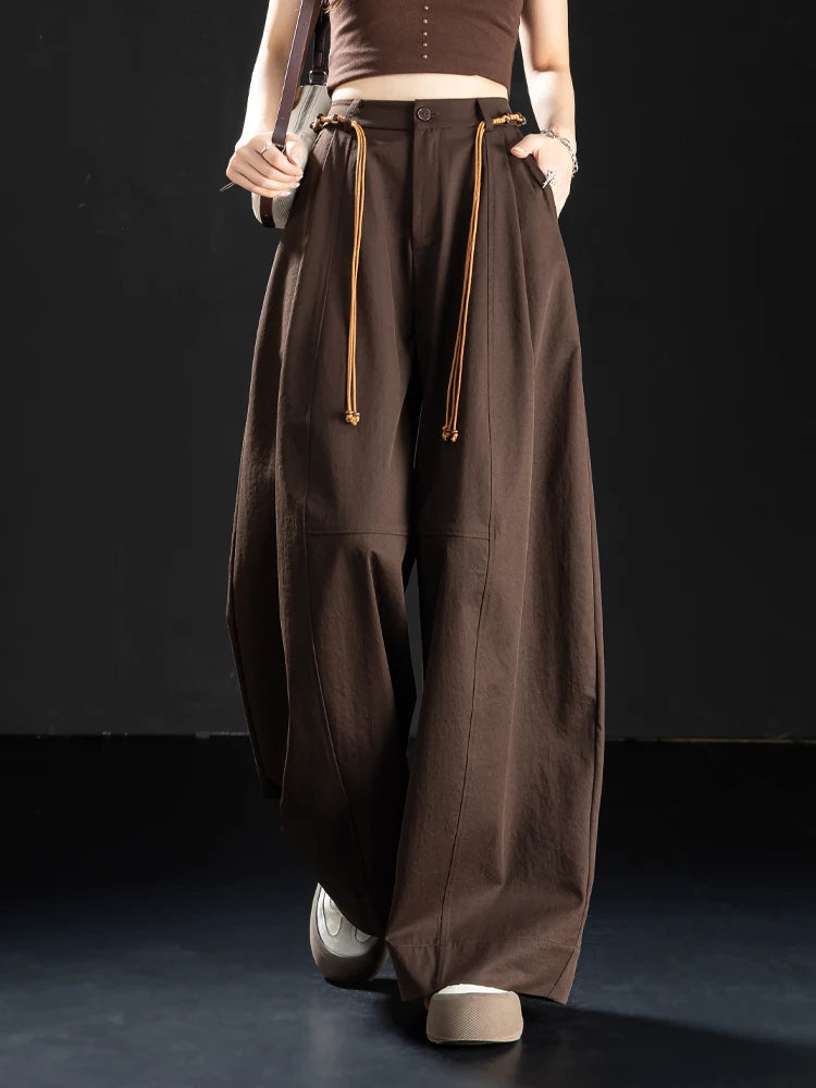 Women's Workwear Quiet-Luxury Casual Wide-Leg Pants for Office Outfits Business Travel Comfort Weekend Everyday