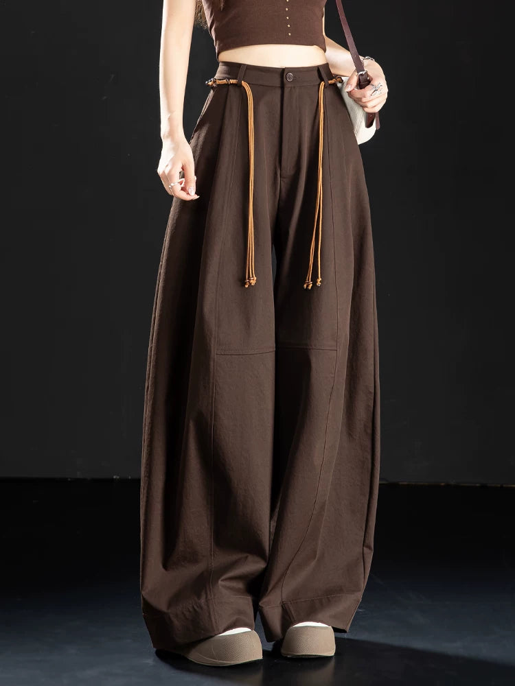 Women's Workwear Quiet-Luxury Casual Wide-Leg Pants for Office Outfits Business Travel Comfort Weekend Everyday