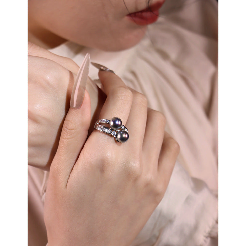 Cubic zirconia ring by Yoshan, detail view 7
