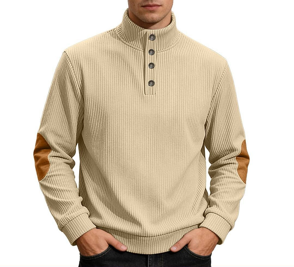 Men's Mandarin Collar Breathable Plus Size Oversized Long Sleeve Casual Hoodie Sweatshirt
