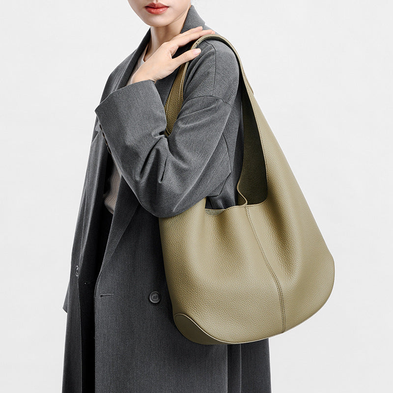 Women's Large-capacity Commute Office Leather Workwear Tote Bag Shoulder Crossbody Purse Premium Versatile Work and Travel
