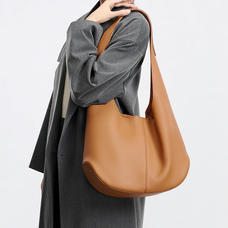 Women's Large-capacity Commute Office Leather Workwear Tote Bag Shoulder Crossbody Purse Premium Versatile Work and Travel
