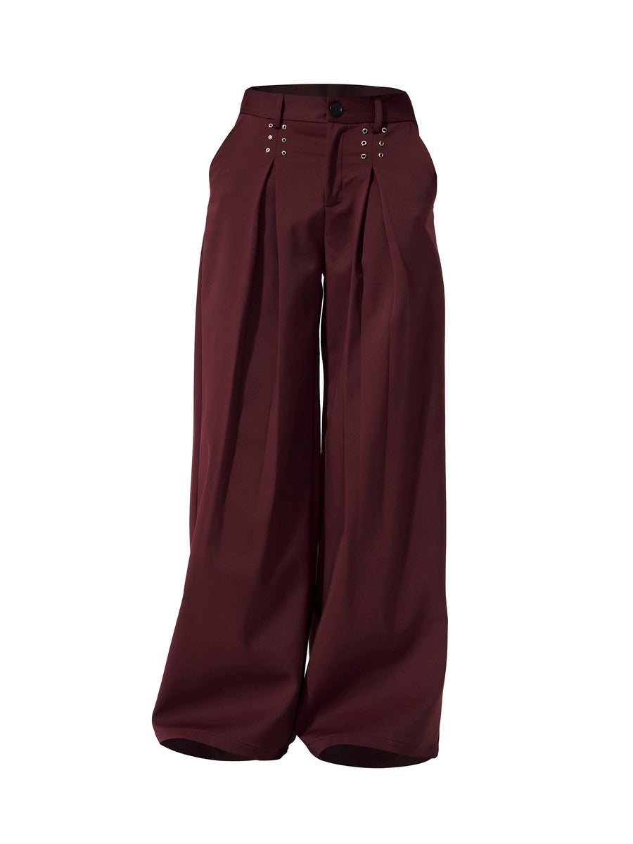 Men's Pleated Draped A-line Oversized Wide-leg Pants for Office Outfits Business Casual Work Premium Travel Comfort Weekend