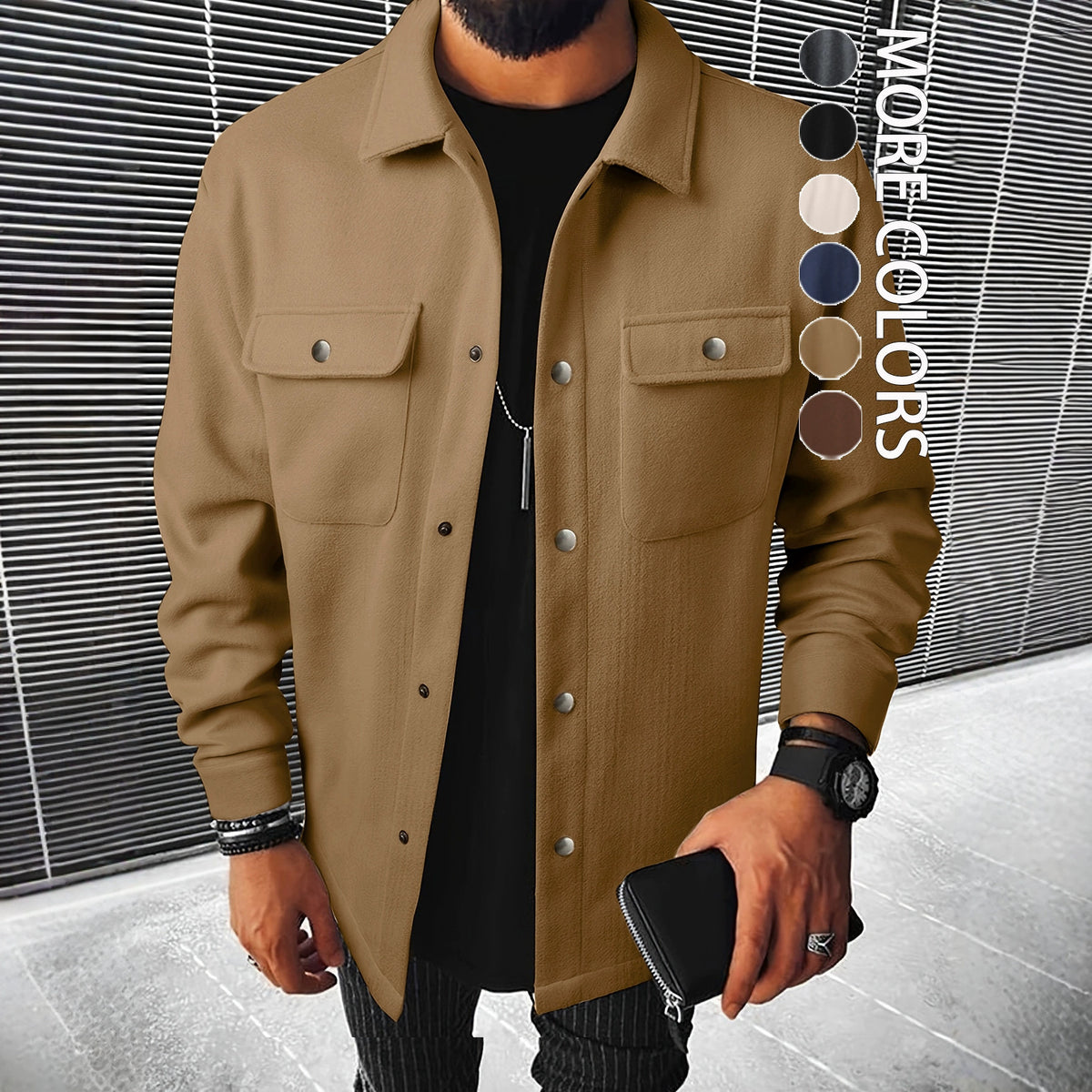 Men's Lapel Corduroy Oversized Jacket Casual Coat Outerwear Travel Outdoor Fall Winter