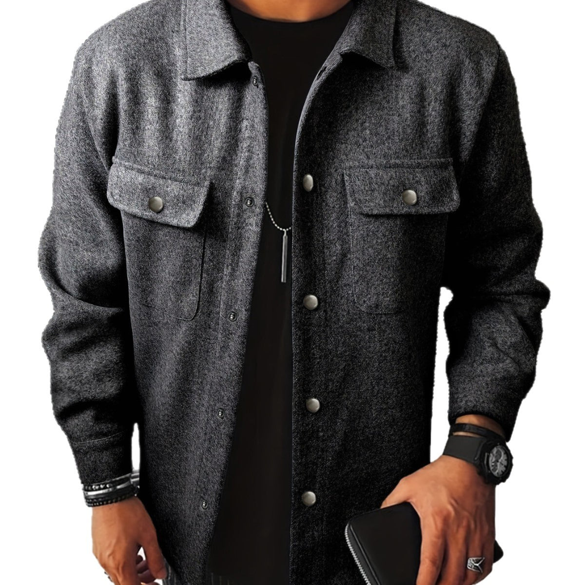 Men's Lapel Corduroy Oversized Jacket Casual Coat Outerwear Travel Outdoor Fall Winter