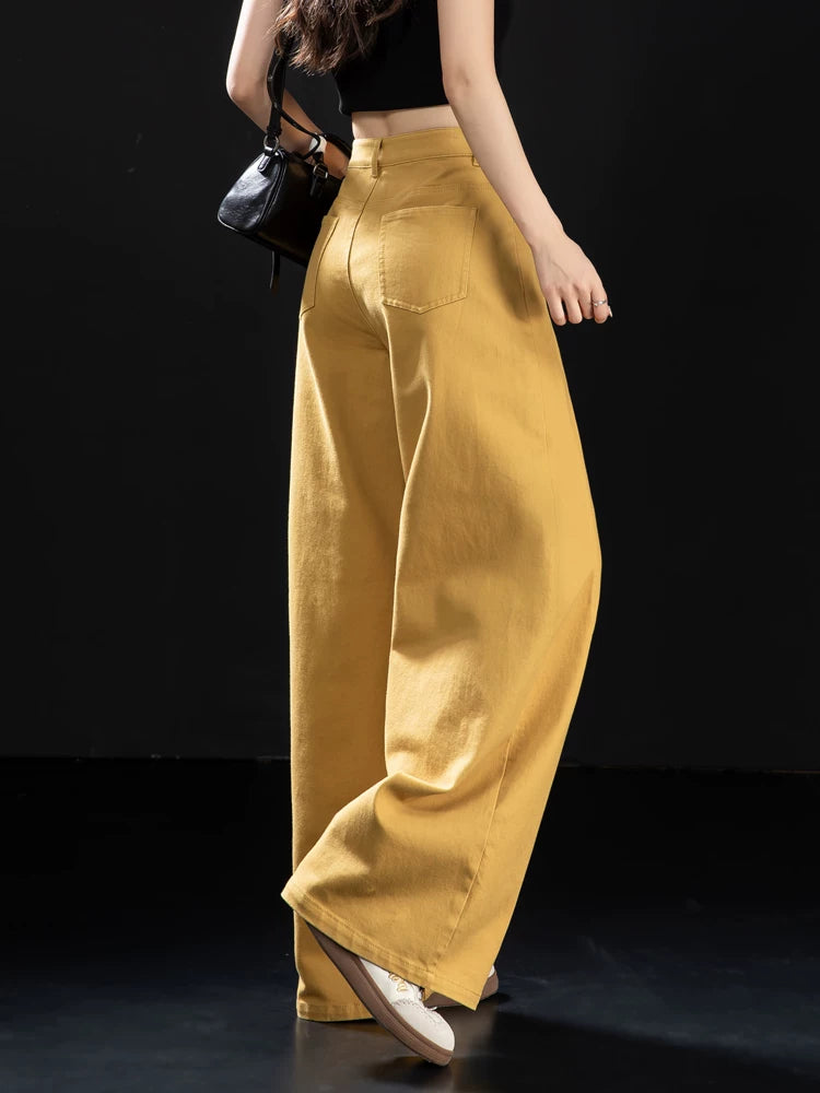 Women's Workwear Oversized Wide-Leg Jeans for Casual Outfits Everyday Office Weekend Date Night