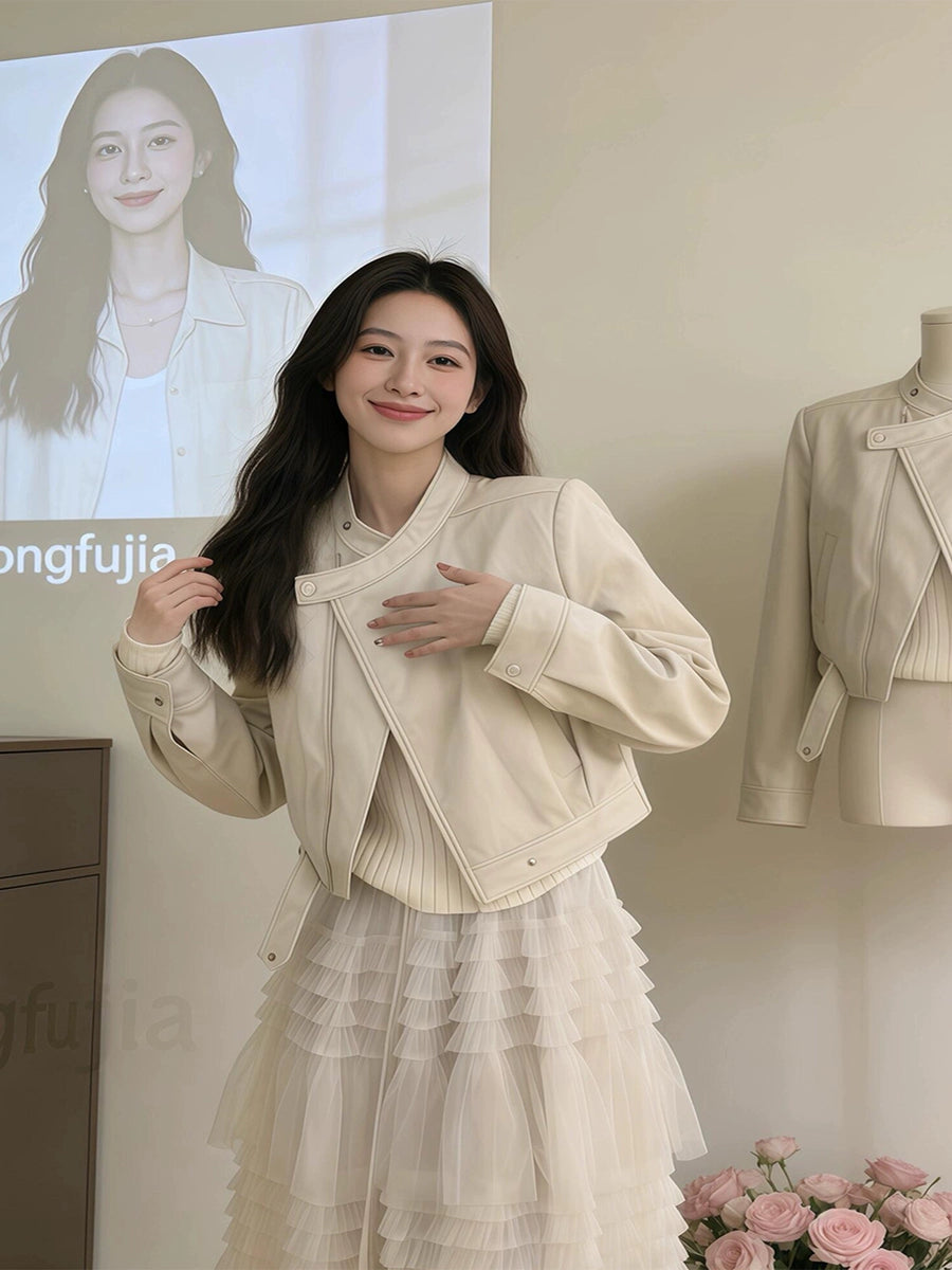 Women's Mandarin Collar Petite Oversized Jacket Casual Coat for Cold Weather Fall Travel Outdoor Holiday