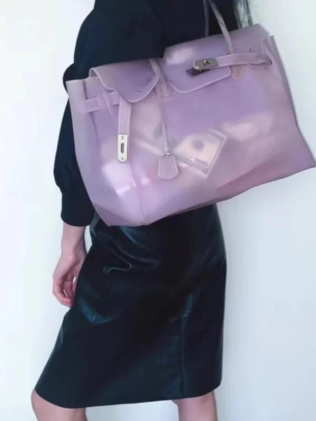 Women's Large-capacity Clear Summer Office Workwear Tote Bag Shoulder Crossbody Purse Work Travel Everyday Purse