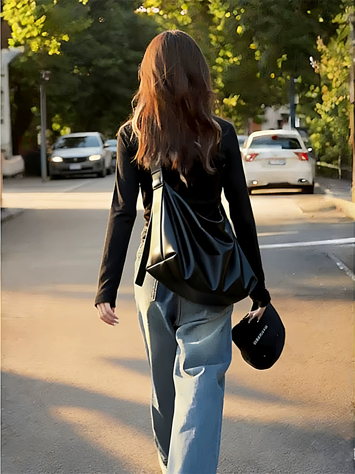 Women's Large-Capacity Office Workwear Relaxed Tote Bag Shoulder Crossbody Purse Work and Travel School
