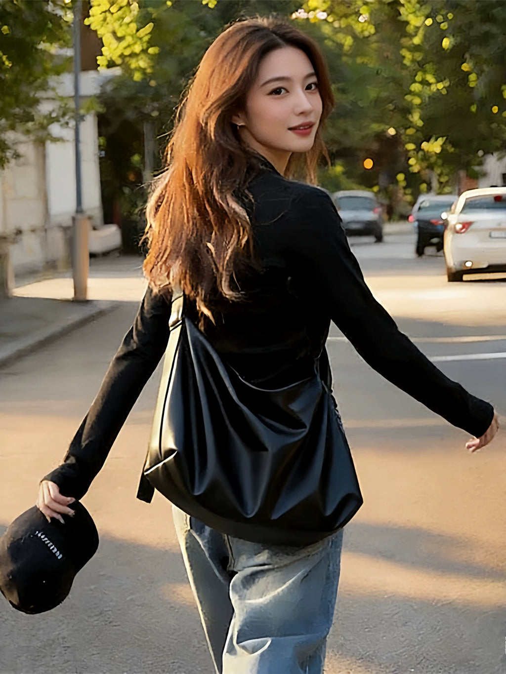 Women's Large-Capacity Office Workwear Relaxed Tote Bag Shoulder Crossbody Purse Work and Travel School
