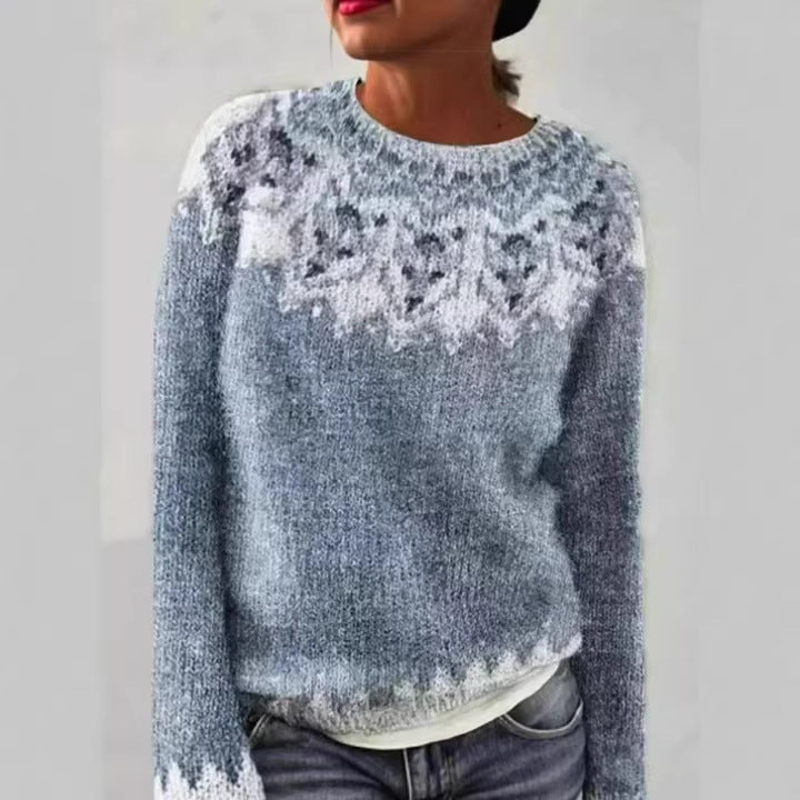 Women's Oversized Color-Block Sweater Knit Pullover Top Office Everyday Fall Winter