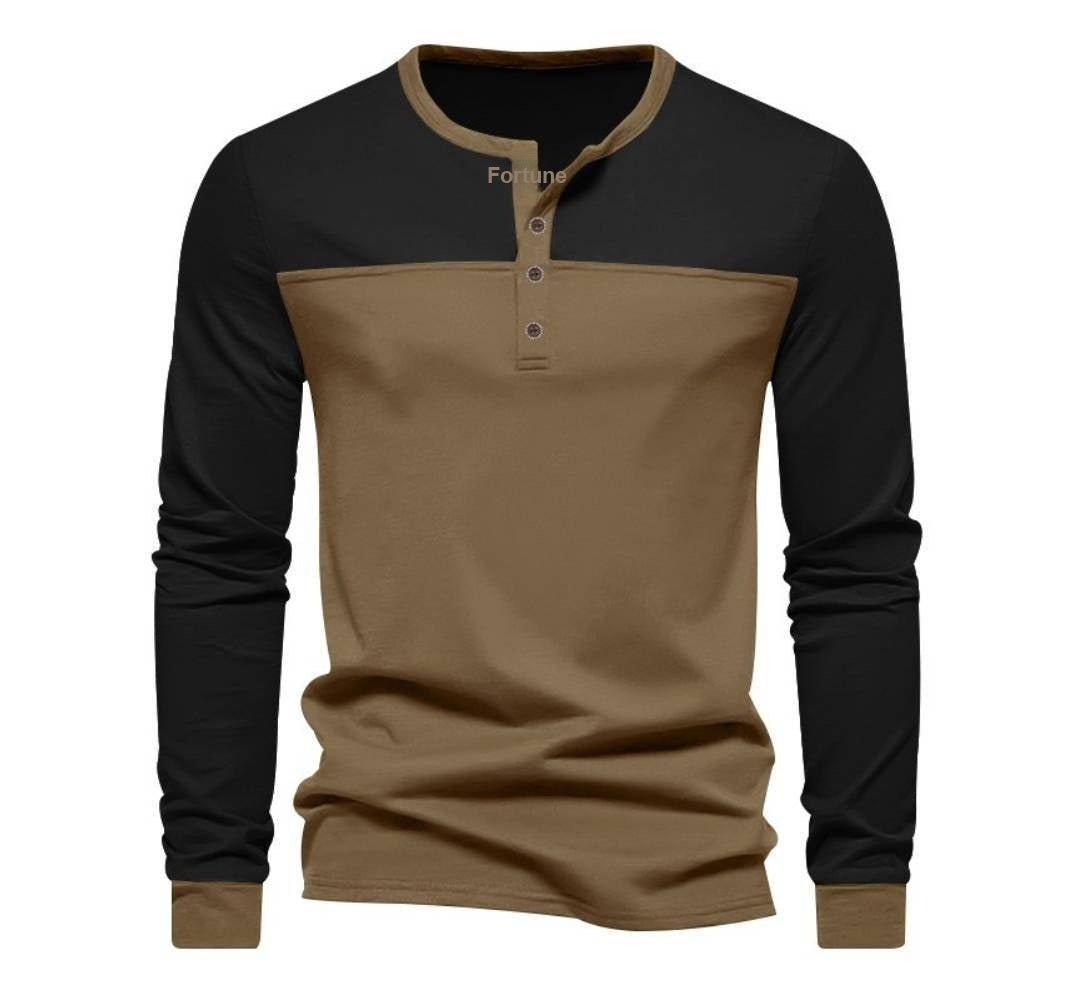Men's Plus Size Long Sleeve Color-Block Casual Base Layer Layering Vest Sleeveless