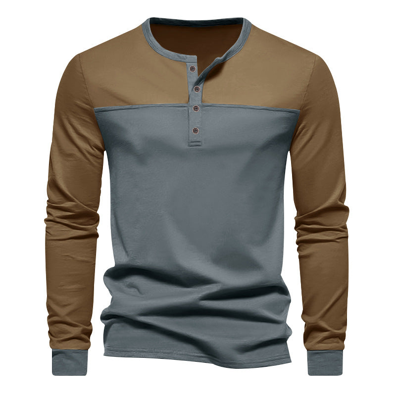 Men's Plus Size Long Sleeve Color-Block Casual Base Layer Layering Vest Sleeveless