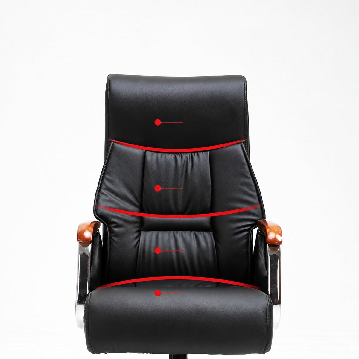 JY 902 Black PU Leather Executive Chair Executive Office Chair for Home Office Study Desk and Long Sitting Sessions