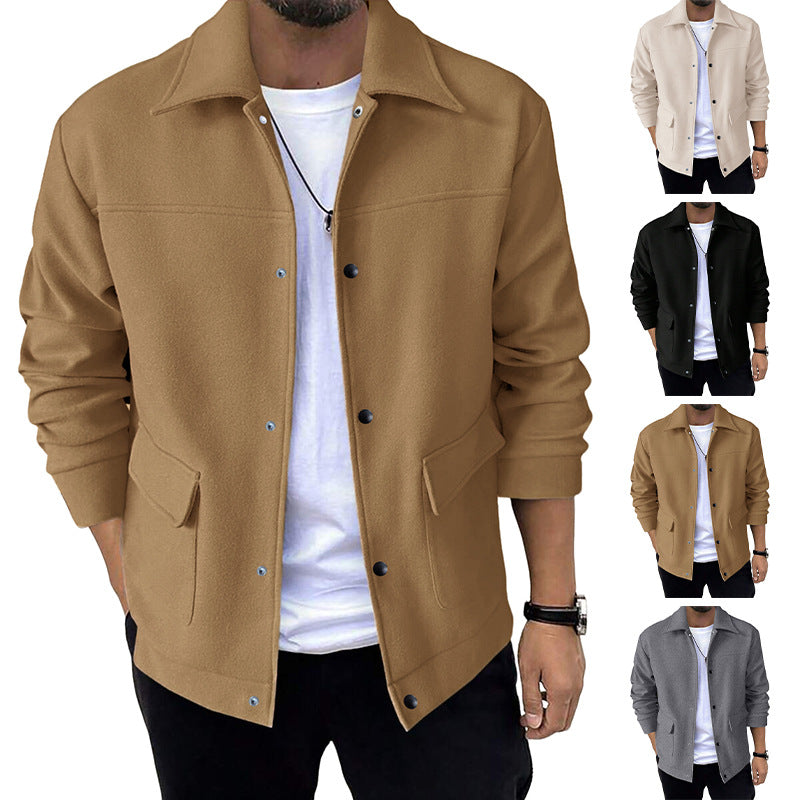 Men's Lapel Plus Size Jacket Casual Coat Outerwear Travel Outdoor Fall Winter Everyday