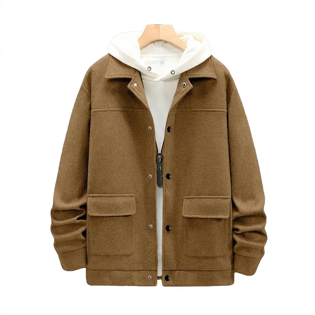 Men's Lapel Plus Size Jacket Casual Coat Outerwear Travel Outdoor Fall Winter Everyday
