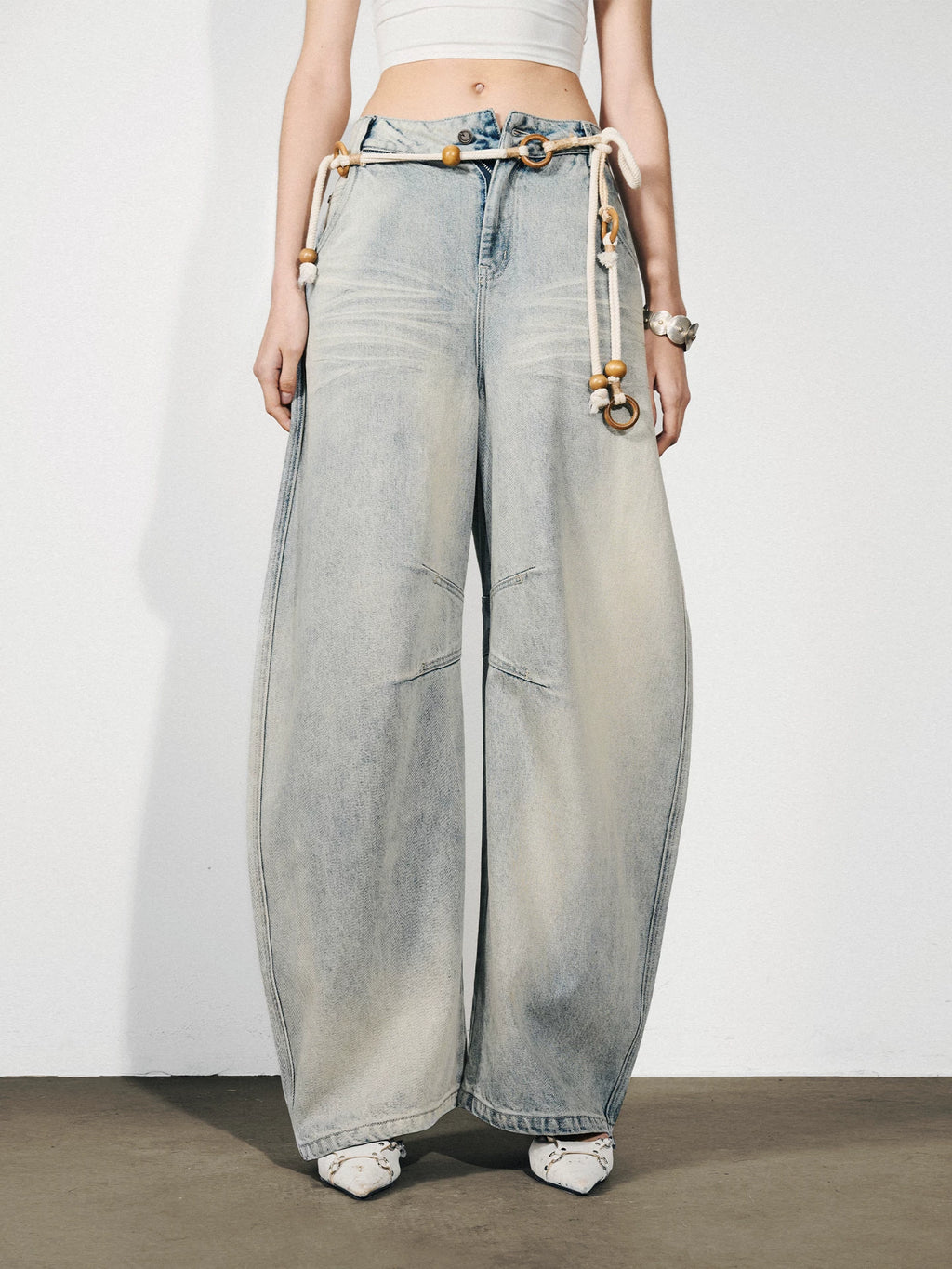 Women's Oxidized Wide-Leg Jeans for Casual Outfits Everyday Office Wear Seasonal Look Weekend Date Night